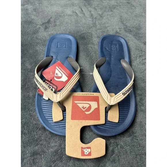 Quiksilver Haleiwa Men's Flip Flops Bwt Sandal Size 8 - Picture 2 of 16